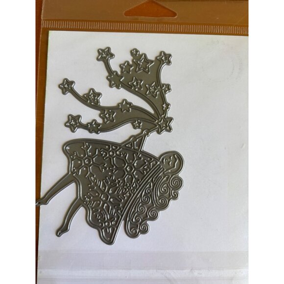 IO Stamps Metal Die Set Of 3 Uncaged Bird Wrought Iron Fence & Winter Fairy - Picture 10 of 10